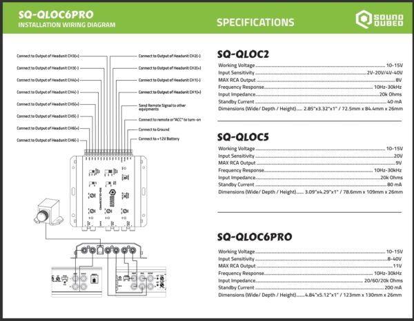 SoundQubed Q-LOC6 Pro Active Line Out Converter SQ-Q-LOC6PRO - Image 3