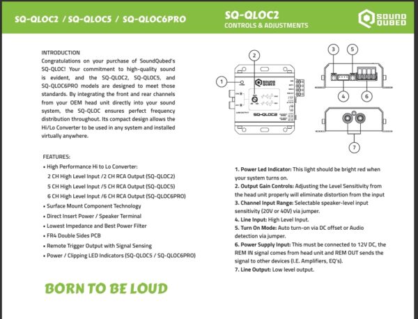 SoundQubed Q-LOC6 Pro Active Line Out Converter SQ-Q-LOC6PRO - Image 6