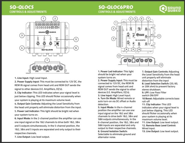 SoundQubed Q-LOC6 Pro Active Line Out Converter SQ-Q-LOC6PRO - Image 5