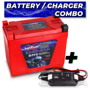 Limitless Lithium Shake Awake 20 Case 6Ah Smart Motorcycle battery With 3.5A Battery Maintainer