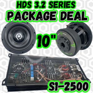 Soundqubed HDS3.2 10" Subwoofer 2500 Watt Package