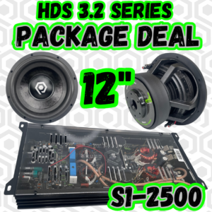 Soundqubed HDS3.2 12" Subwoofer 2500 Watt Package