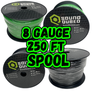 Soundqubed 8ga Power and Ground Wire CCA (250ft Spool)