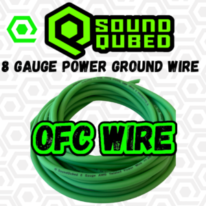 SoundQubed 8 Gauge OFC (oxygen free copper) Power wire GREEN