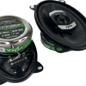 Sky High Car Audio C462 4x6" 2-way Coaxial Speakers (Pair) With Glass Fiber Cone and Pivoting Tweeter