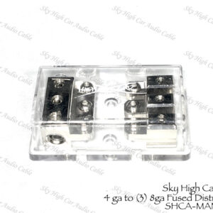 Sky High Car Audio (3) 4ga to (3) Separate 8 ga Mini ANL Fused Distribution Block