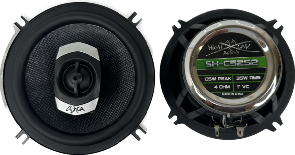 C525 5.25" 2-way Coaxial Speakers (Pair) With Glass Fiber Cone
