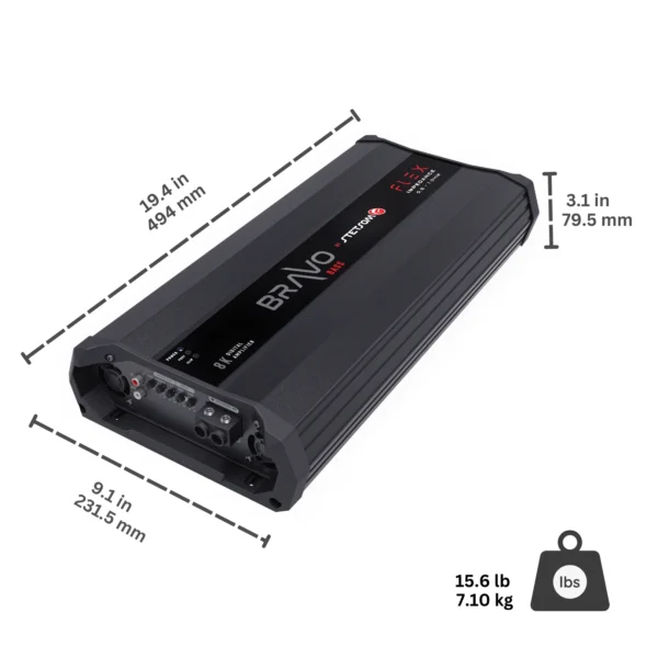 Stetsom BRAVO BASS FLEX 8K 0.5~2ohm Mono Amplifier SM-BRFXBS8K - Image 5
