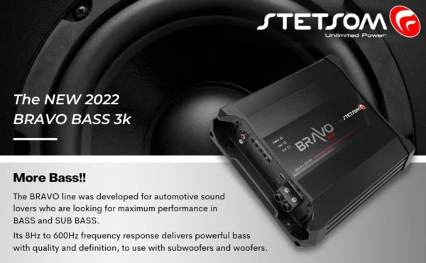 Stetsom BRAVO BASS 3K 1ohm Monoblock Amplifier SM-BRBS3K - Image 5
