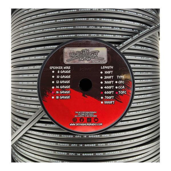 SHCA TINNED OFC 16 Gauge Speaker Wire 600ft OFCT16SW-6