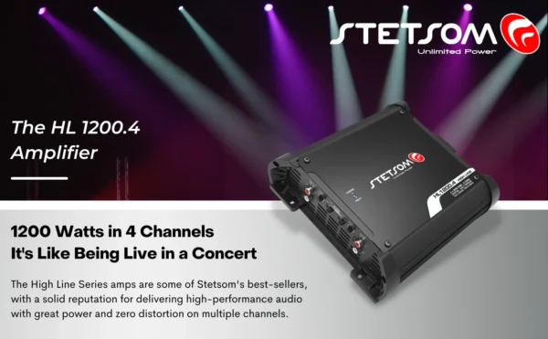 Stetsom HL 1200.4 Amplifier 4 Channels Full Range Class D SM-HL1k4 - Image 5