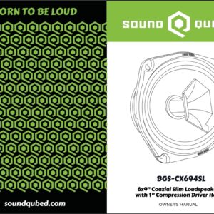 SoundQubed 6x9 Coaxial Slim Loudspeaker with 1" Compression driver SQ-BGS-CX694SL