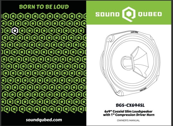 SoundQubed 6x9 Coaxial Slim Loudspeaker with 1" Compression driver SQ-BGS-CX694SL