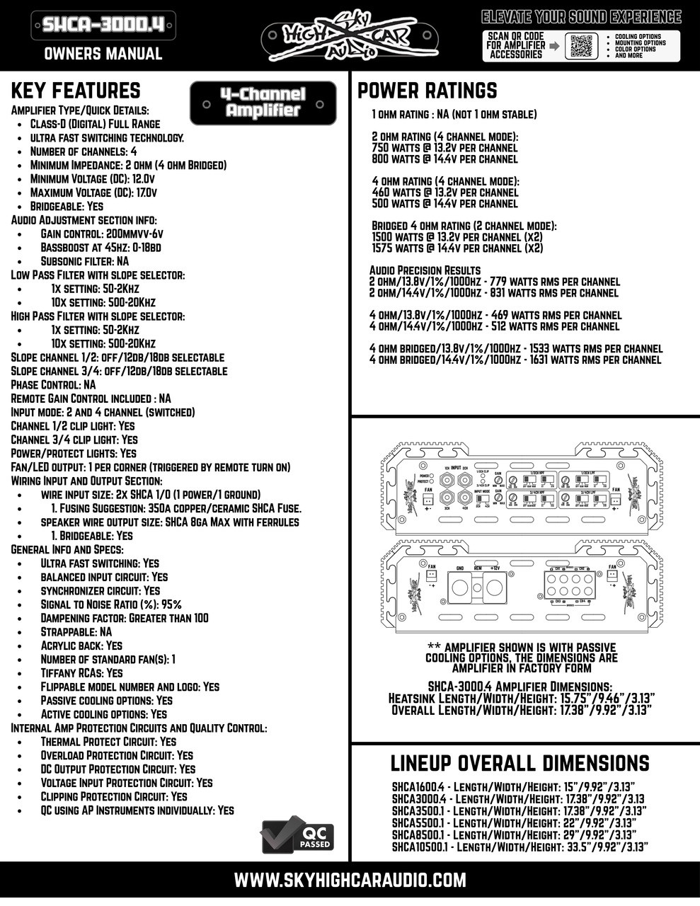 Sky High Car Audio 3000.4 Amplifier SHCA-3000.4 - Image 2