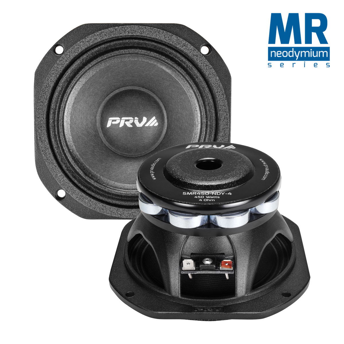 PRV 5.25 inch 8 OHM MidRange Neodymium Speaker PRV-5MR450-NDY