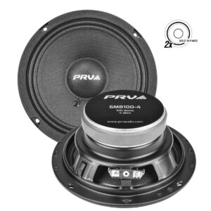 PRV 6.5 inch 4 Ohm Midbass Speaker Pair PRV-6MB100-4