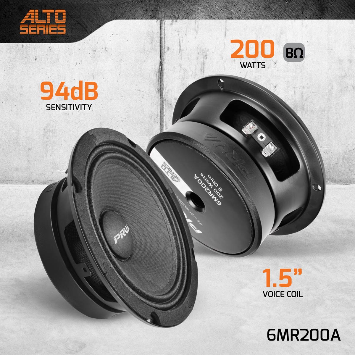 PRV 6.5 inch 8 Ohm ALTO Mid Range Speaker PRV-6MR200A - Image 7