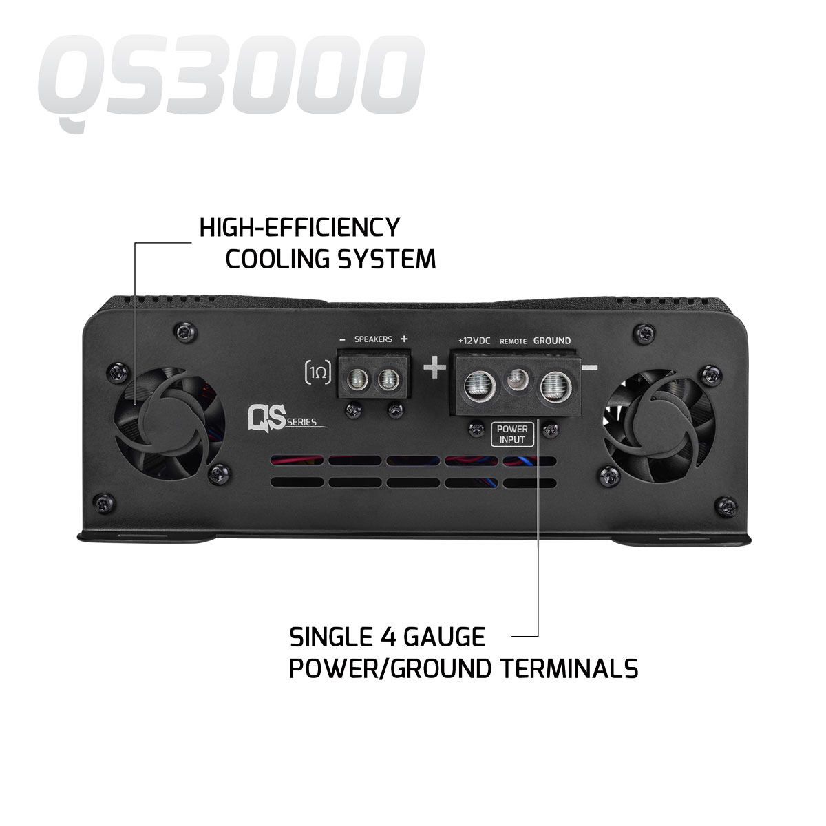 PRV QS3000 Full Range 1 Channel Amplifier 1 or 2 Ohm PRV-QS3000 - Image 4