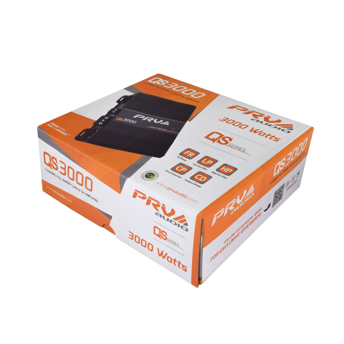 PRV QS3000 Full Range 1 Channel Amplifier 1 or 2 Ohm PRV-QS3000 - Image 2