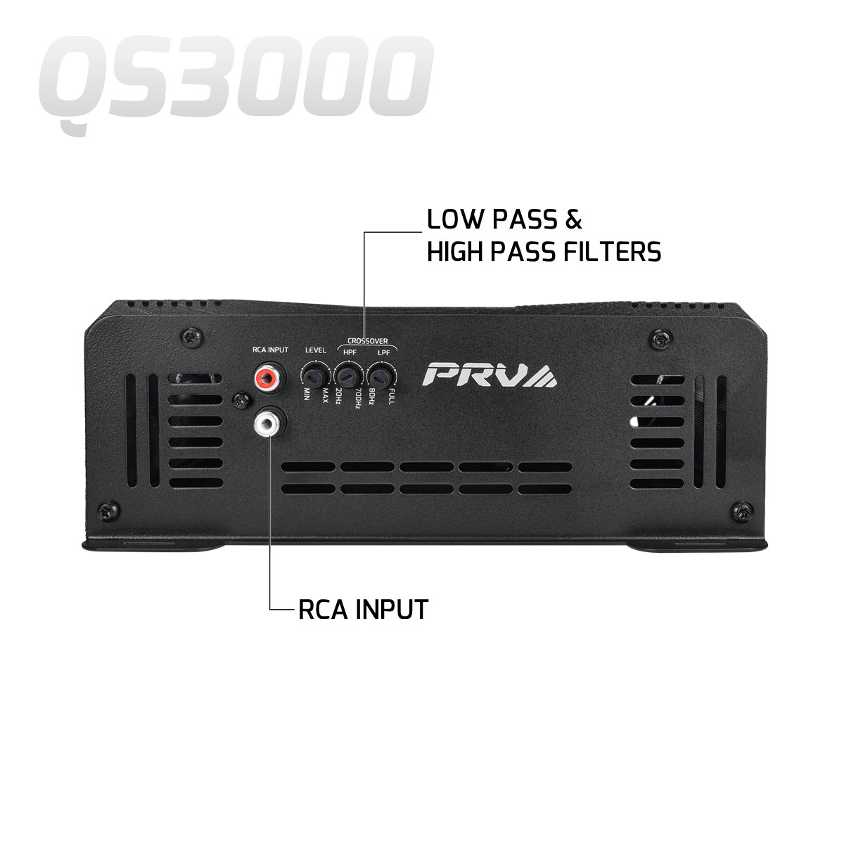 PRV QS3000 Full Range 1 Channel Amplifier 1 or 2 Ohm PRV-QS3000 - Image 3