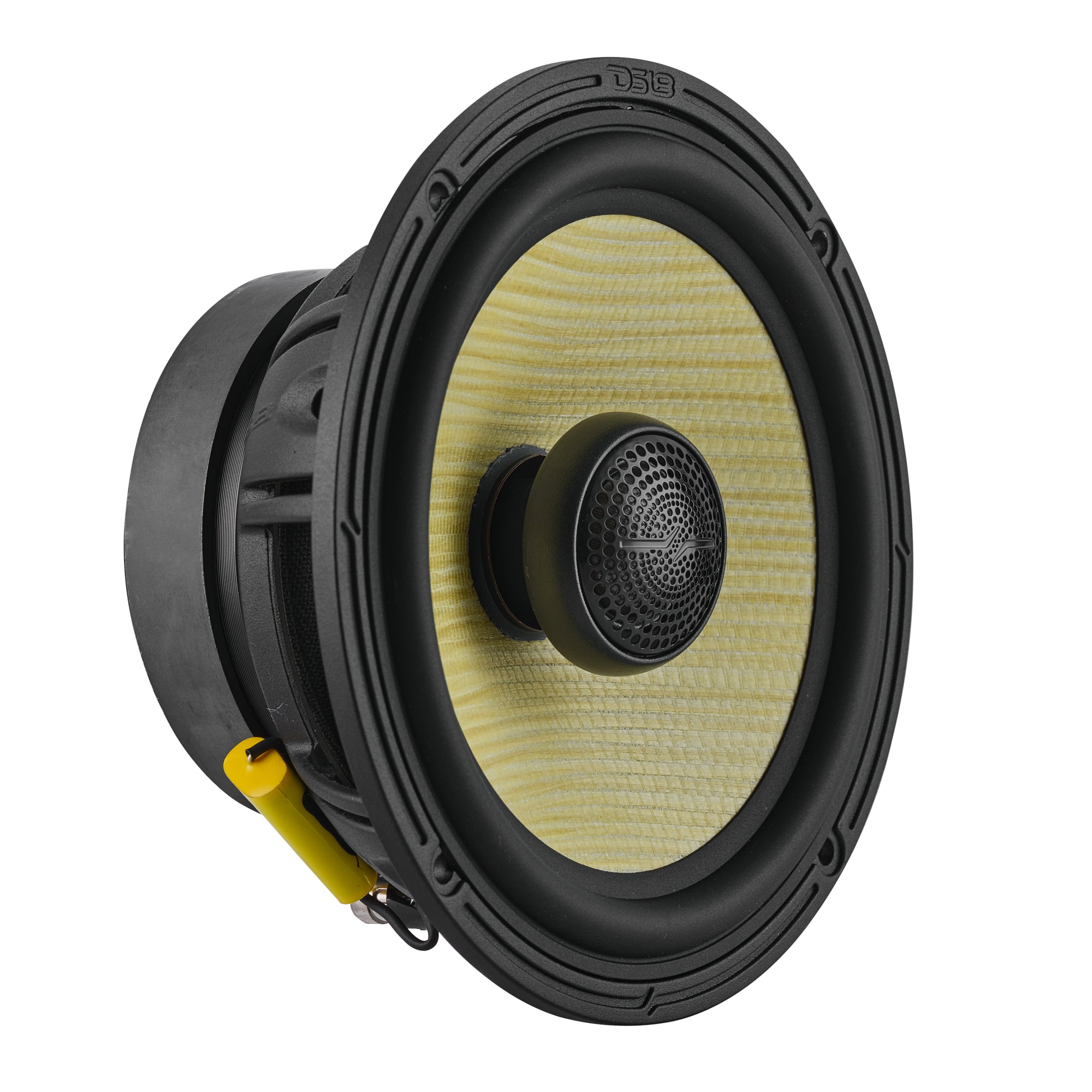 DS18 DXQ6.5CX DXQ 6.5" 2-Way Coaxial Speaker with Yellow Straw and Composite Foam Cone | 150W RMS 4-Ohm