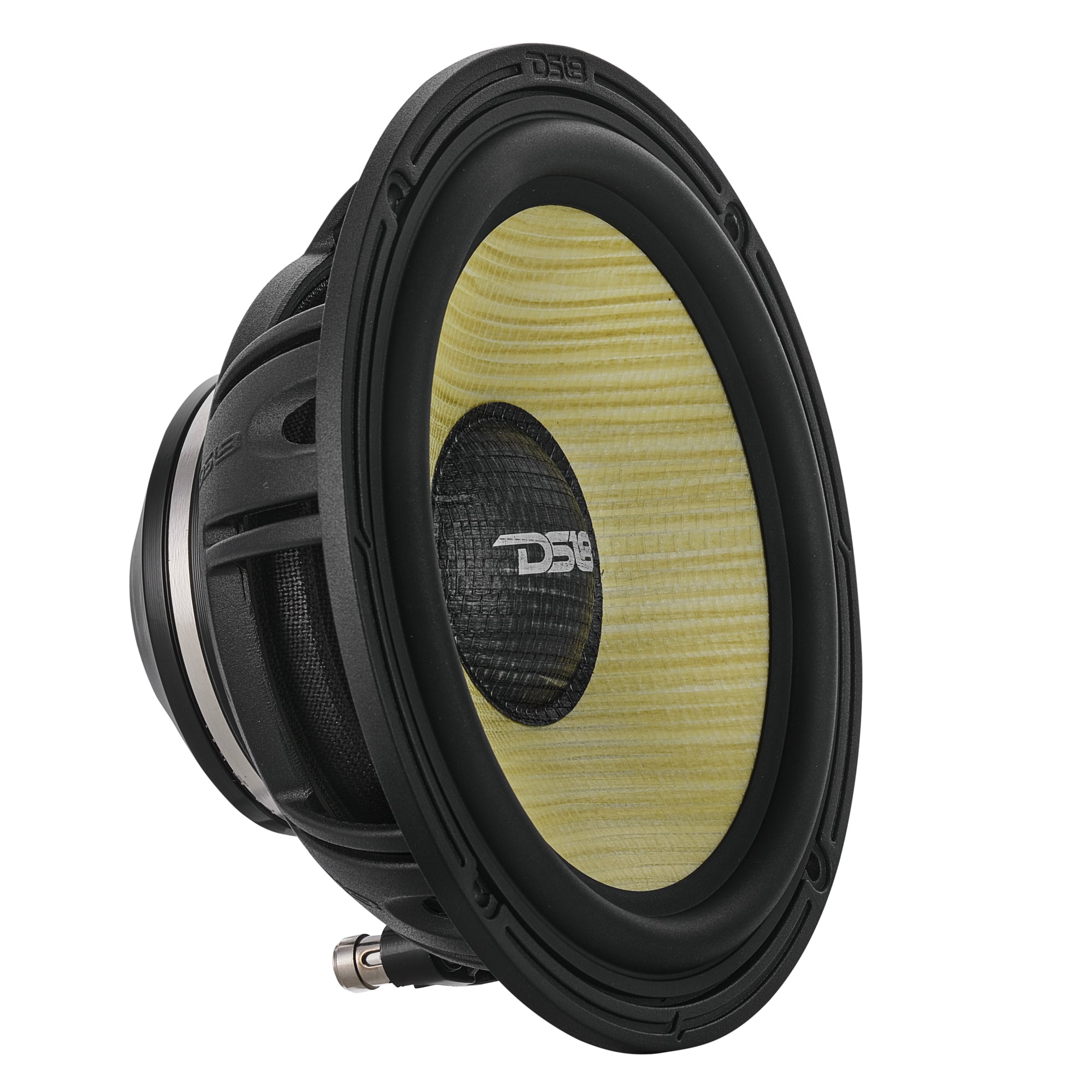 DS18 DXQ6C3N DXQ 6.5" 3-Way Component Speaker Set with Neodymium Magnet and Yellow Straw + Composite Foam Cone | 180W RMS 4-Ohm