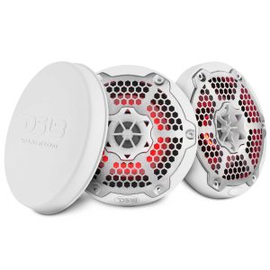 DS18 NXL-6MD/WH 6.5” Marine 2-Way Hybrid Speaker with RGB LED, Compression Driver and Neodymium Magnet | 250W RMS 4-Ohm