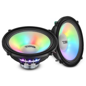 DS18 RZR-PRODS6 Polaris RZR-PRO 2020-Up 6.5" Dashboard Speakers with Digital LED Lighting – 150W RMS, Neodymium Magnet, OEM Fit