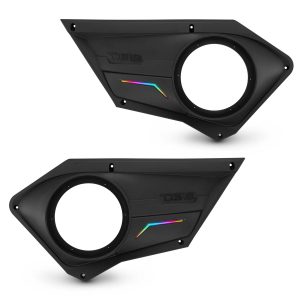 DS18 RZR-PROFD8 Polaris RZR Front Door Panels for 8” Speakers with Digital LED Lighting