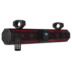 DS18 SB26BTXRGB 26" Marine Amplified Soundbar with Bluetooth USB & RGB Lighting 6 Speakers 600 Watts