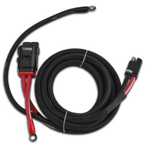 DS18 UTV-KIT6-2DR UTV 6-Gauge Power Harness Kit – 8ft Power & Ground Cables with Water-Resistant Fuse Holder for 2-Door UTVs