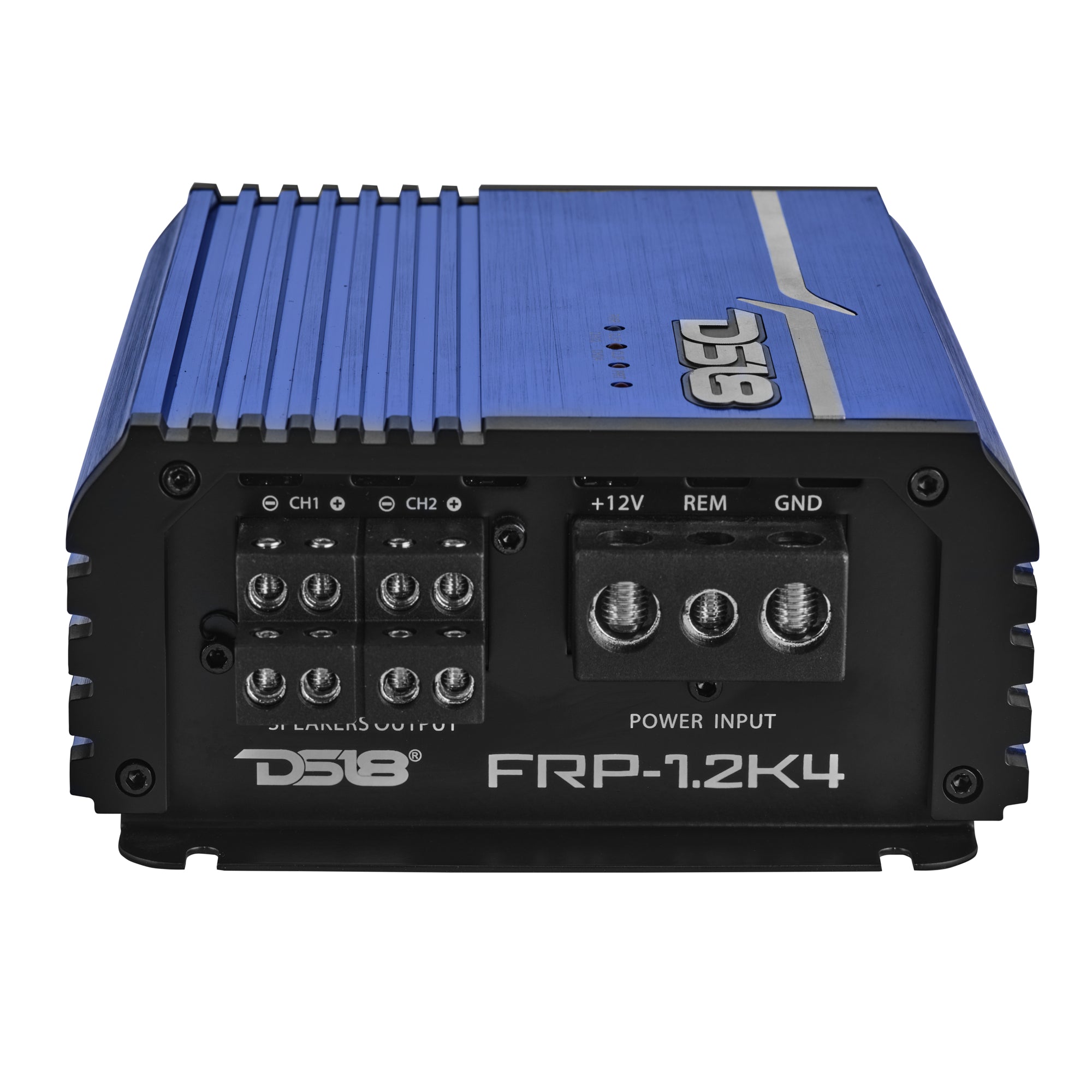 DS18 FRP-1.2K4/BL FRP Compact 4-Channel Full-Range Class-D Amplifier | 1200W RMS