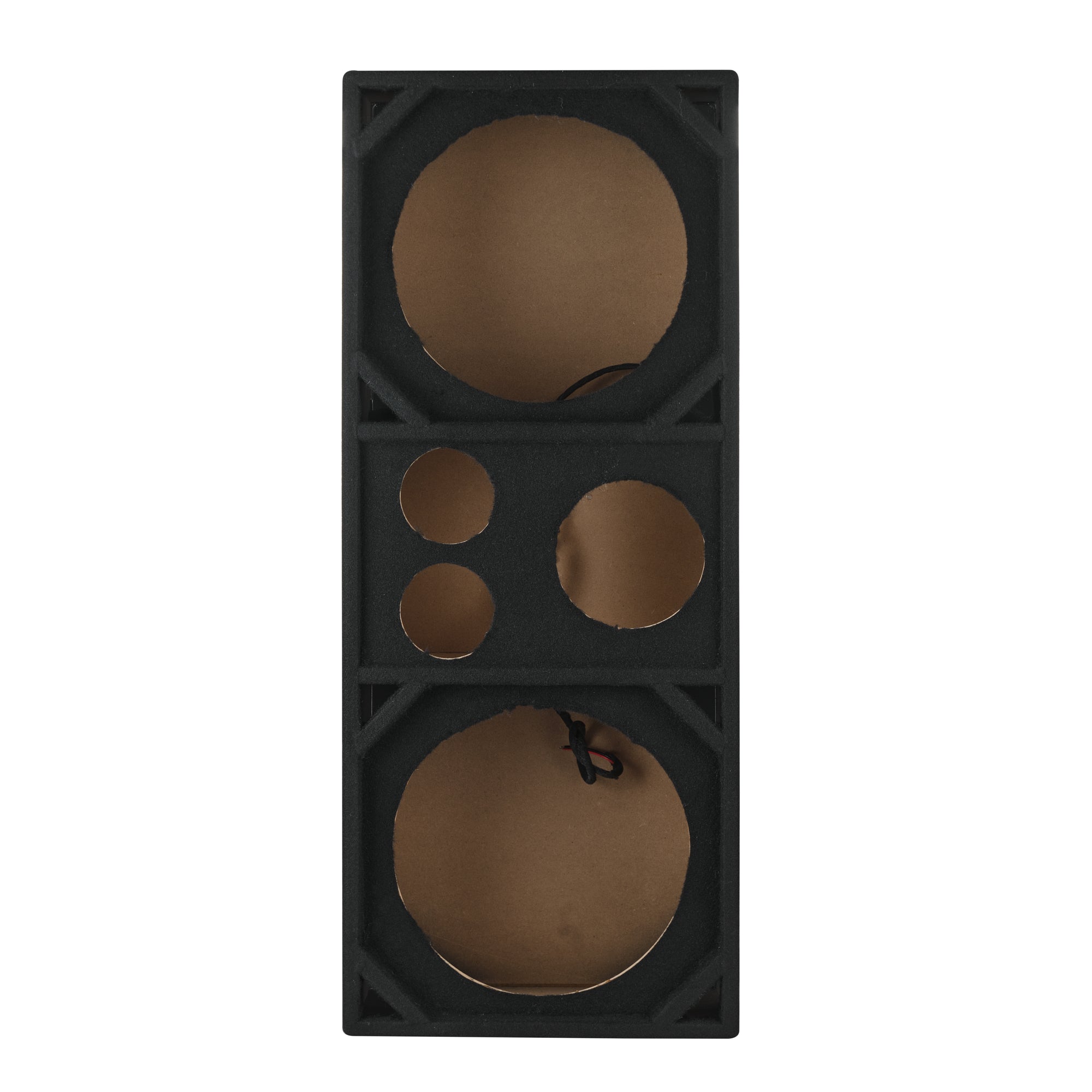 DS18 VOC12PRO Dual 12” + Dual 4” Tweeter + 2” Driver Ported Voceteo Empty Enclosure | Speakon-Ready