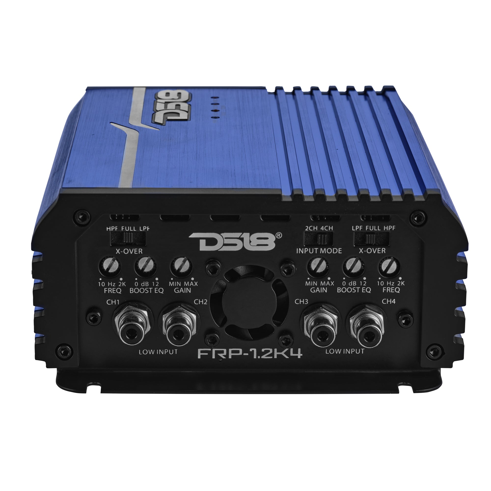 DS18 FRP-1.2K4/BL FRP Compact 4-Channel Full-Range Class-D Amplifier | 1200W RMS