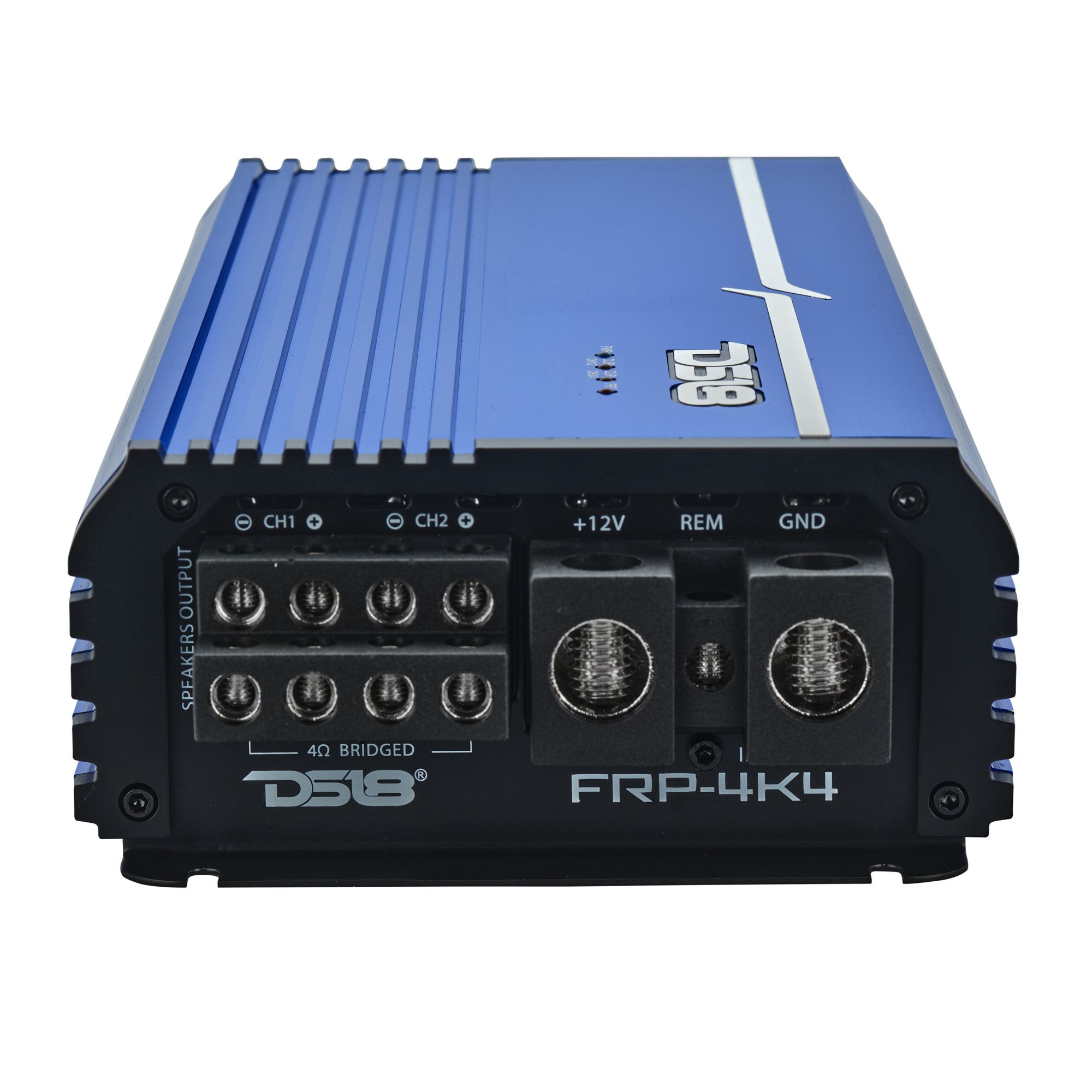 DS18 FRP-4K4/BL FRP Compact 4-Channel Full-Range Class-D Amplifier | 4000W RMS