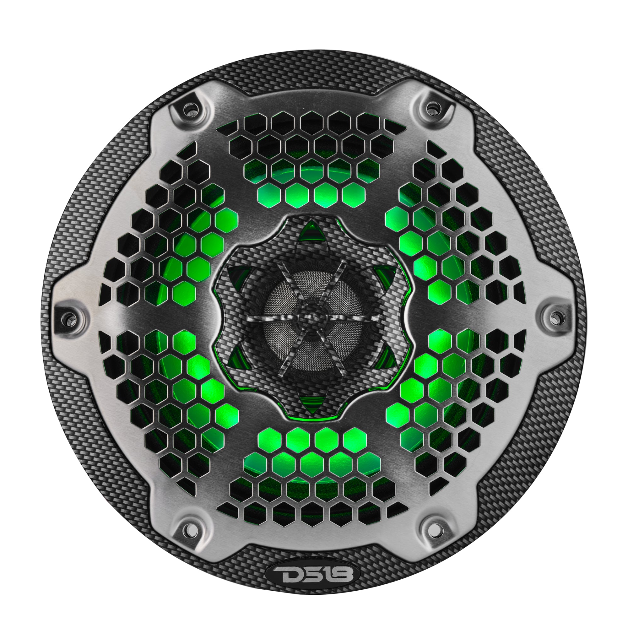 DS18 CF-6MD 6.5” Marine 2-Way Hybrid Speaker with RGB LED, Compression Driver and Neodymium Magnet | 250W RMS 4-Ohm