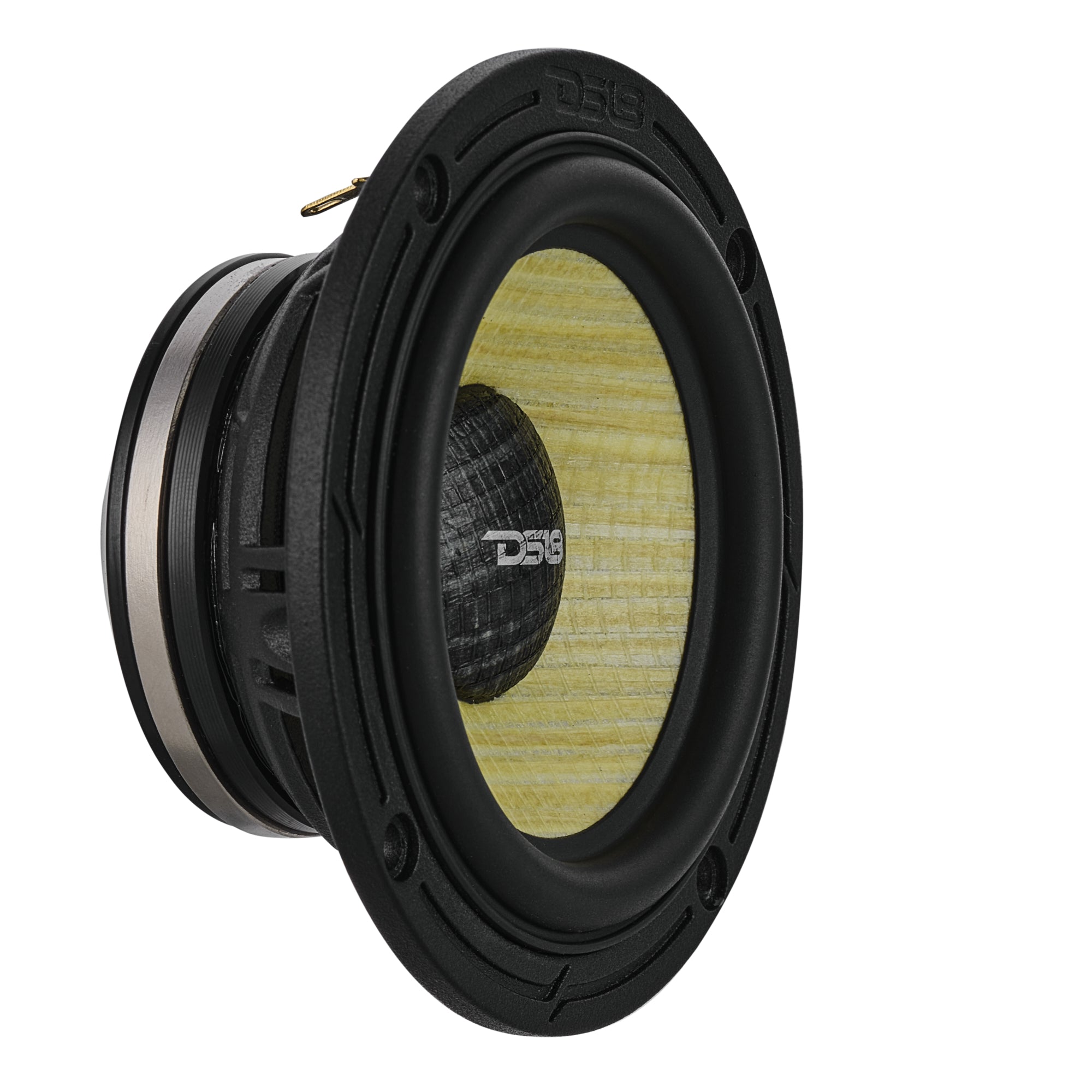 DS18 DXQ6C3N DXQ 6.5" 3-Way Component Speaker Set with Neodymium Magnet and Yellow Straw + Composite Foam Cone | 180W RMS 4-Ohm