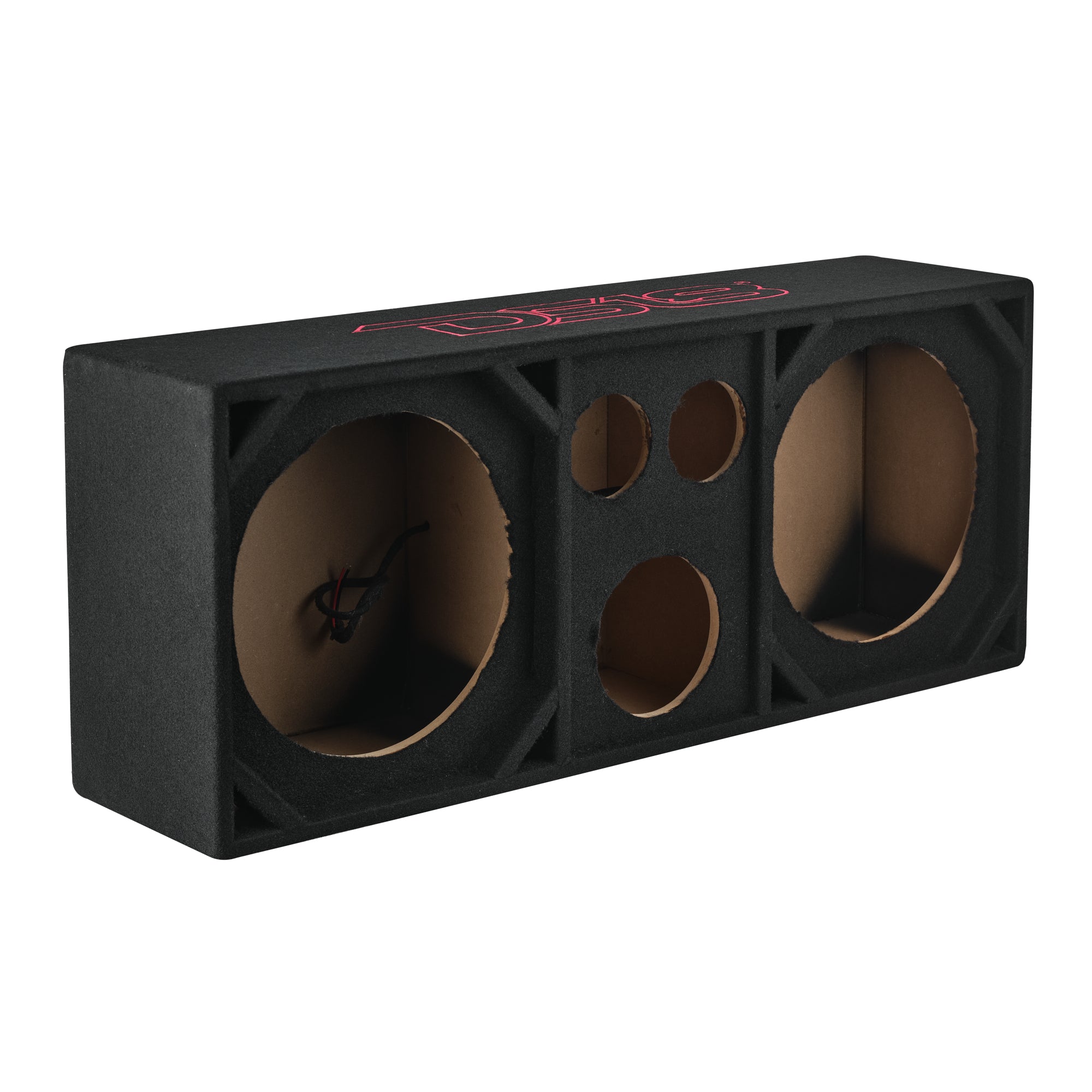 DS18 VOC12PRO Dual 12” + Dual 4” Tweeter + 2” Driver Ported Voceteo Empty Enclosure | Speakon-Ready