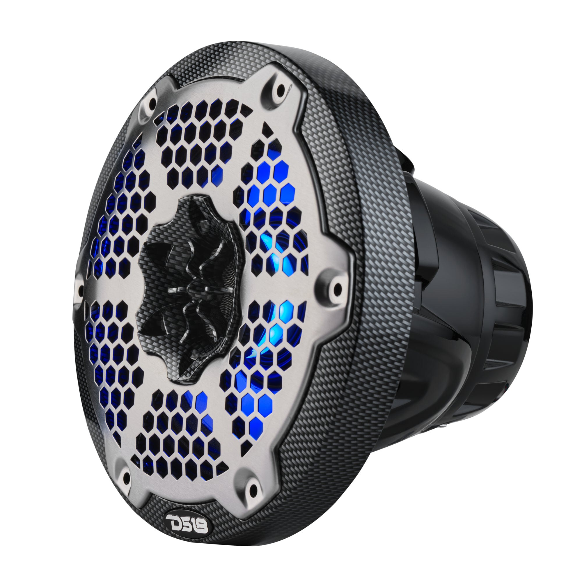 DS18 CF-6MD 6.5” Marine 2-Way Hybrid Speaker with RGB LED, Compression Driver and Neodymium Magnet | 250W RMS 4-Ohm
