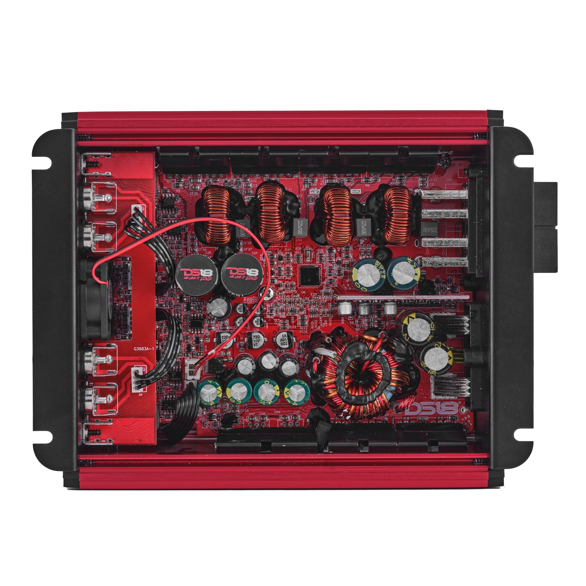 DS18 FRP-1.2K4/RD FRP Compact 4-Channel Full-Range Class-D Amplifier | 1200W RMS