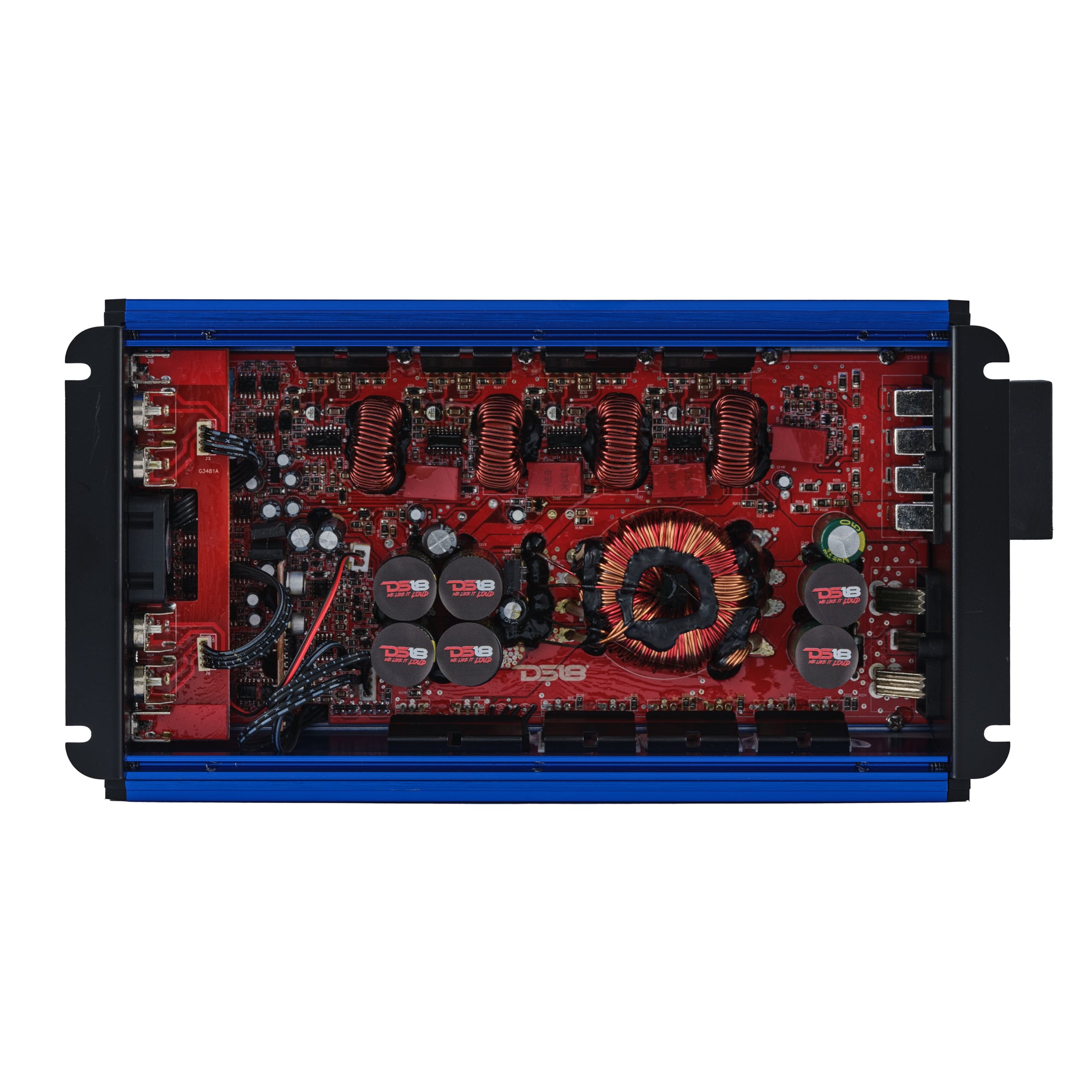 DS18 FRP-2.4K4/BL FRP Compact 4-Channel Full-Range Class-D Amplifier | 2400W RMS