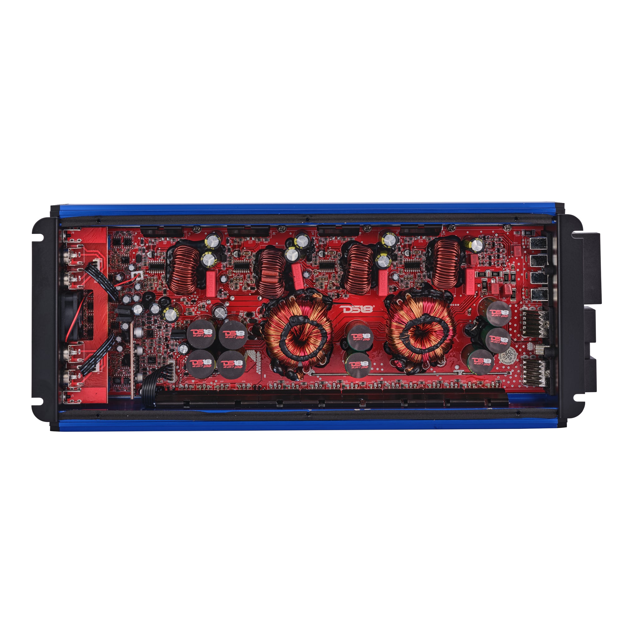 DS18 FRP-4K4/BL FRP Compact 4-Channel Full-Range Class-D Amplifier | 4000W RMS