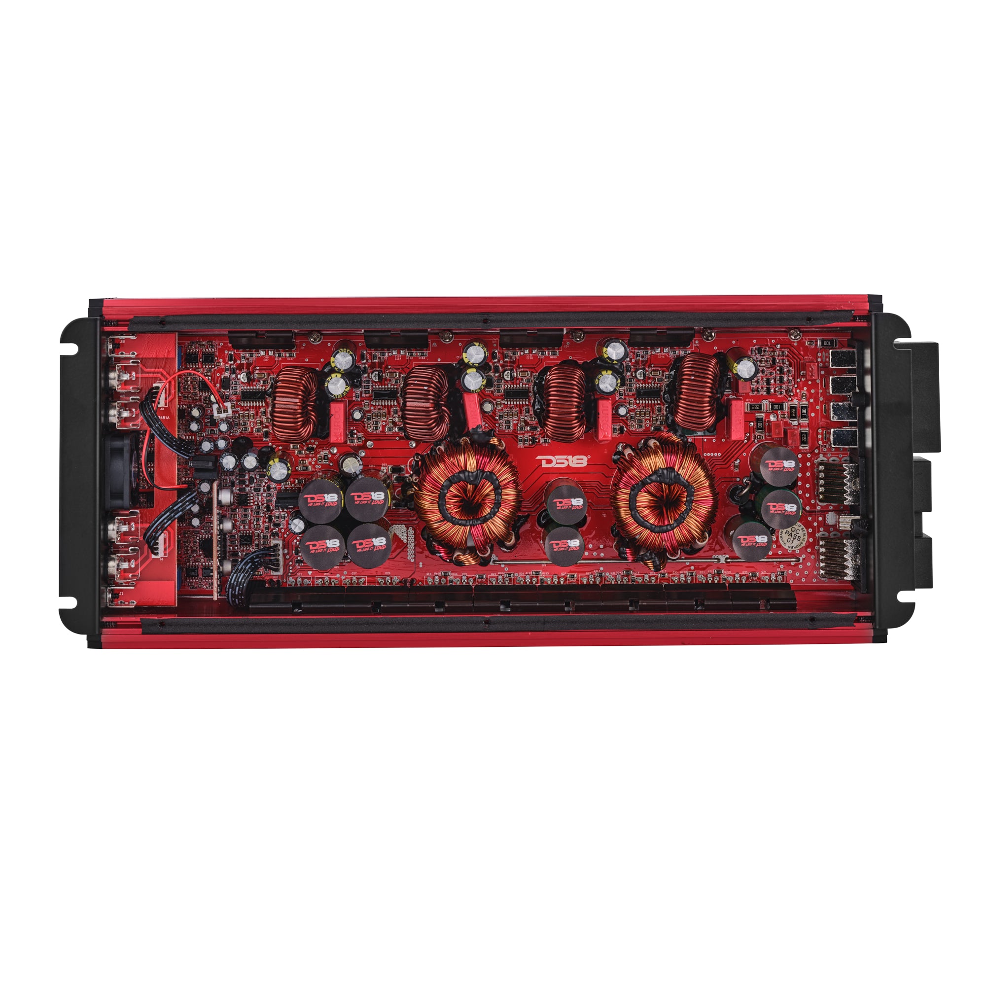 DS18 FRP-4K4/RD FRP Compact 4-Channel Full-Range Class-D Amplifier | 4000W RMS