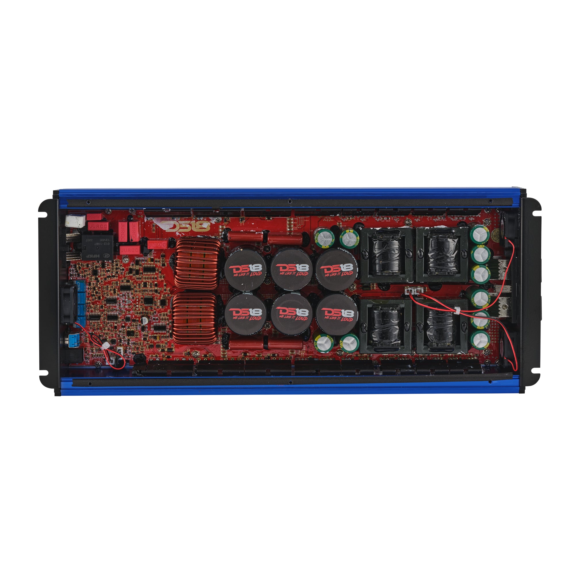 DS18 FRP-8K/BL FRP Compact Full-Range Class D 1-Channel Amplifier 8,000 Watts Rms @ 1-Ohm