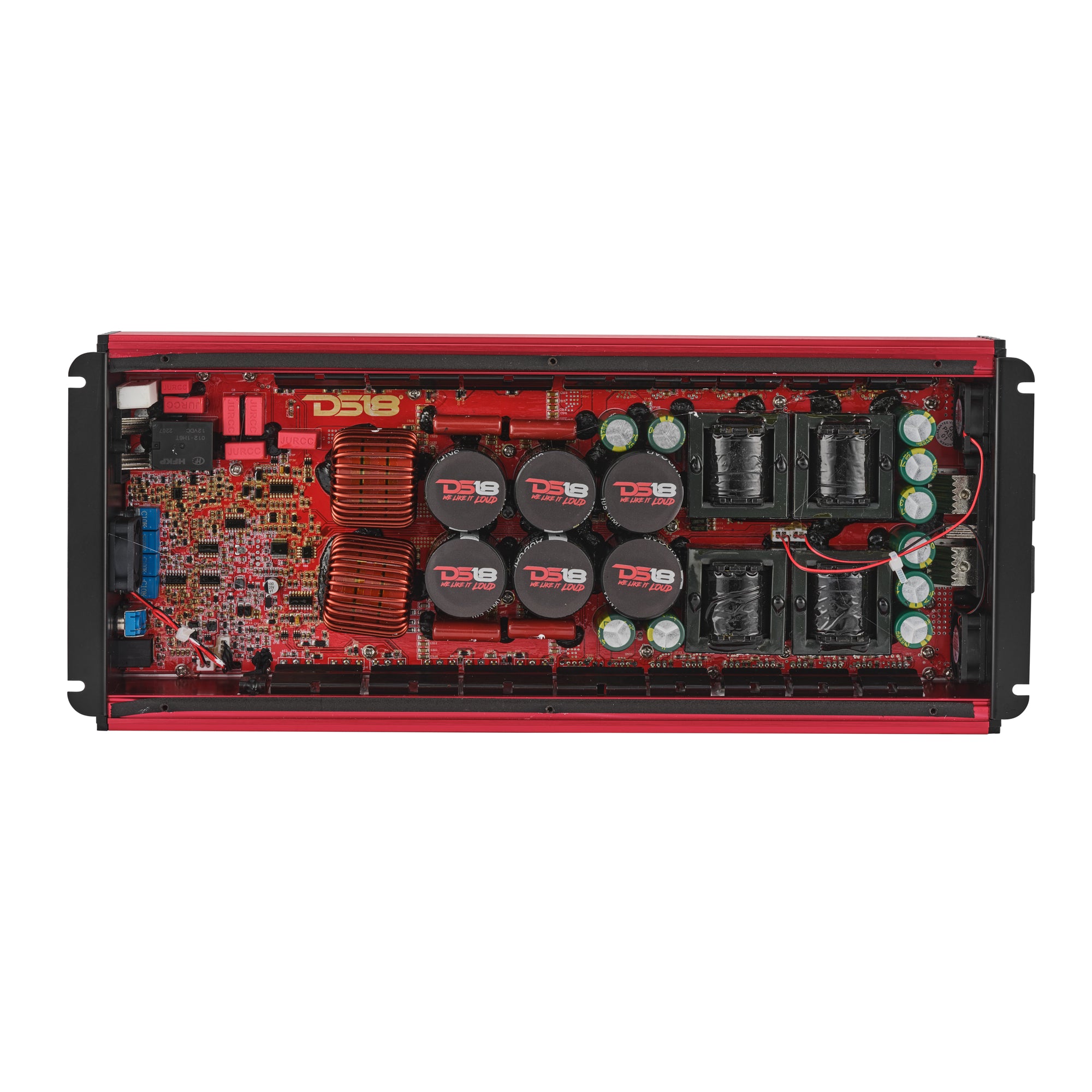 DS18 FRP-8K/RD FRP Compact Full-Range Class D 1-Channel Amplifier 8,000 Watts Rms @ 1-Ohm