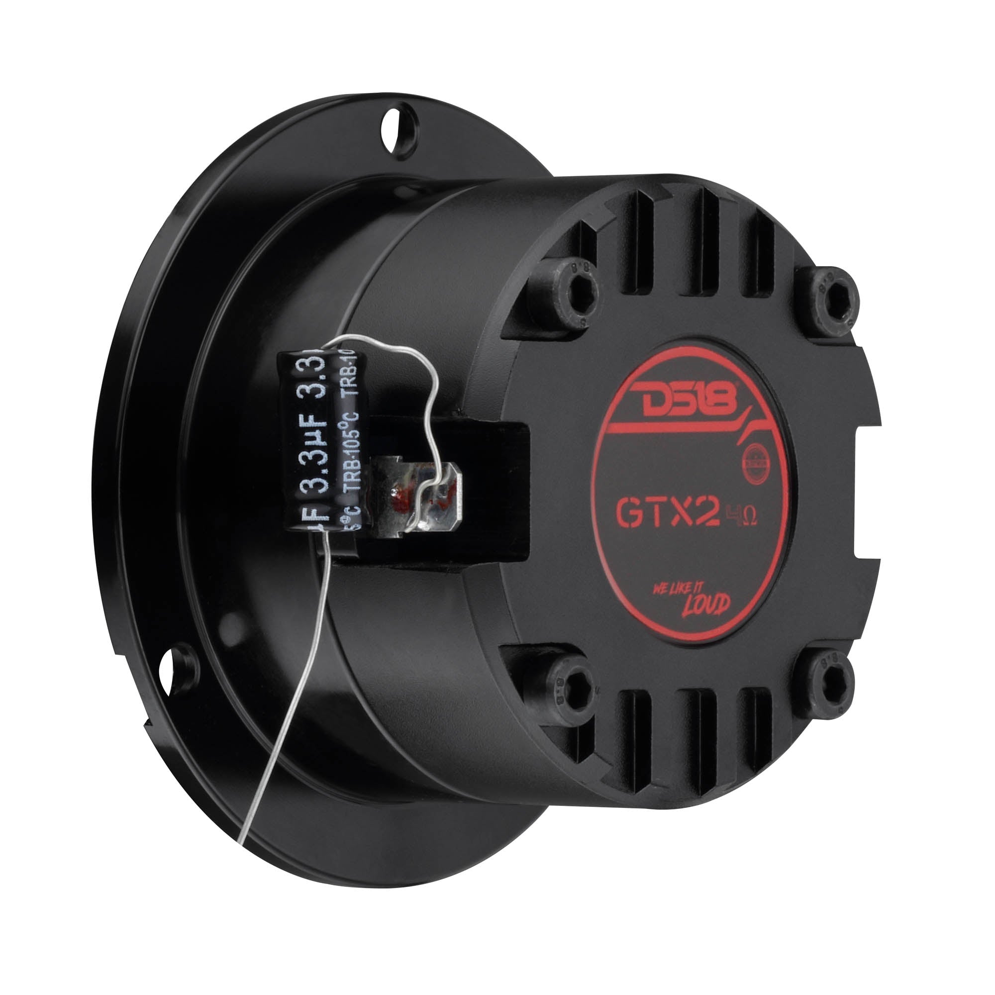 DS18 GTX2/BK 3” Super Bullet Tweeter with 1” Titanium Voice Coil and Neodymium Magnet | 120W RMS 4-Ohm