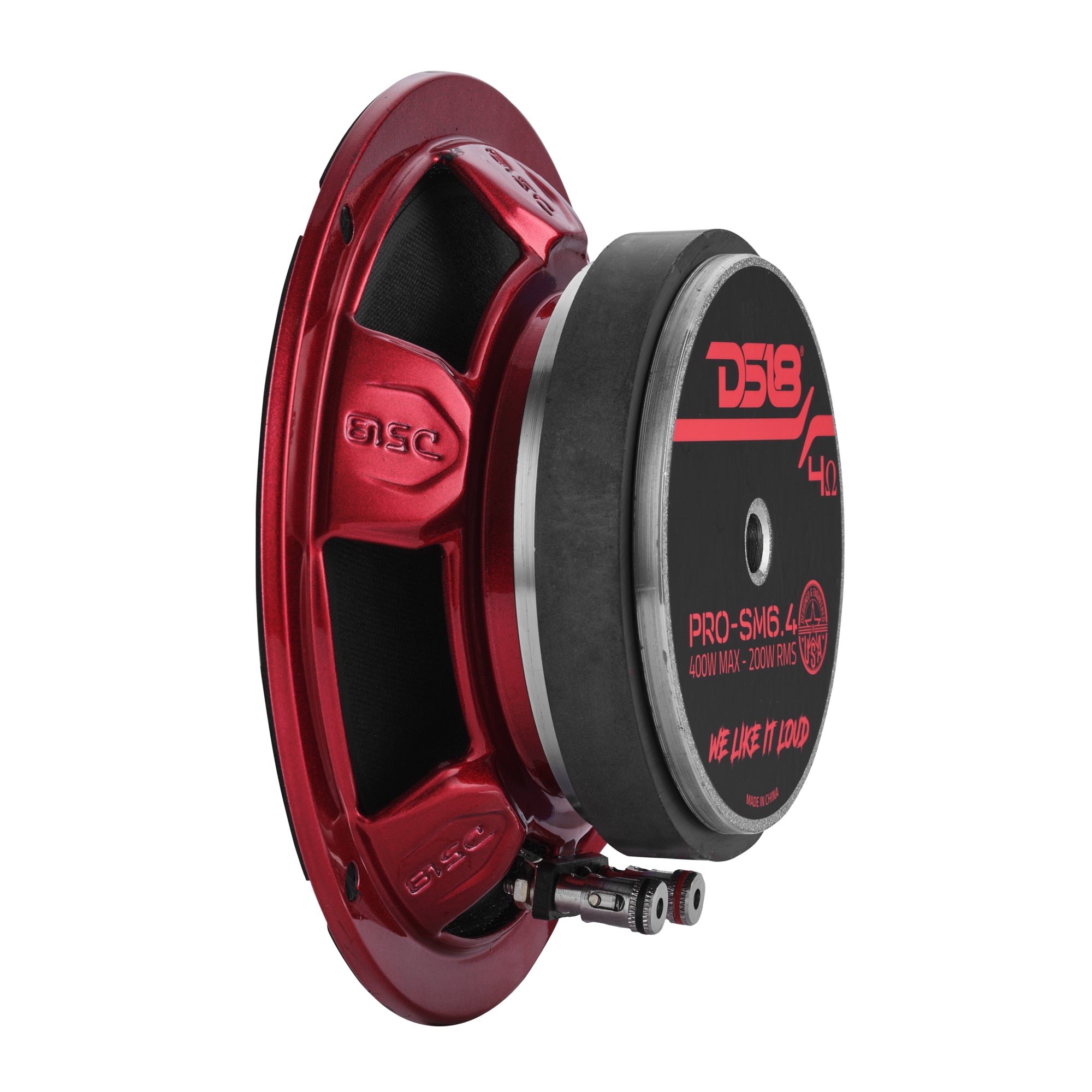DS18 PRO-SM6.4 PRO 6.5" Slim Mid-Range Loudspeaker with Water-Resistant Cone | 200W RMS 4-Ohm