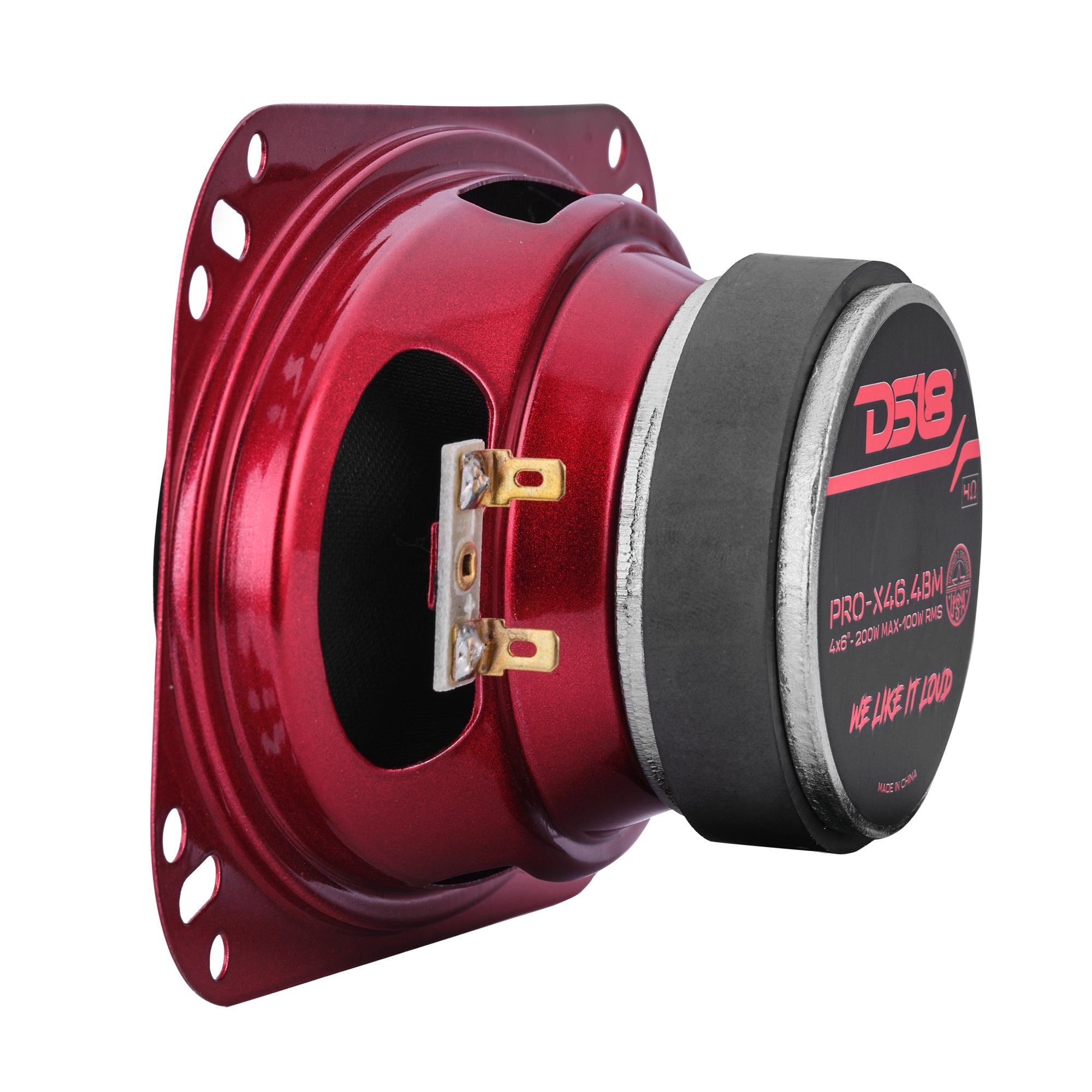 DS18 PRO-X46.4BM PRO-X 4x6” Mid-Range Loudspeaker with Bullet | 100W RMS 4-Ohm