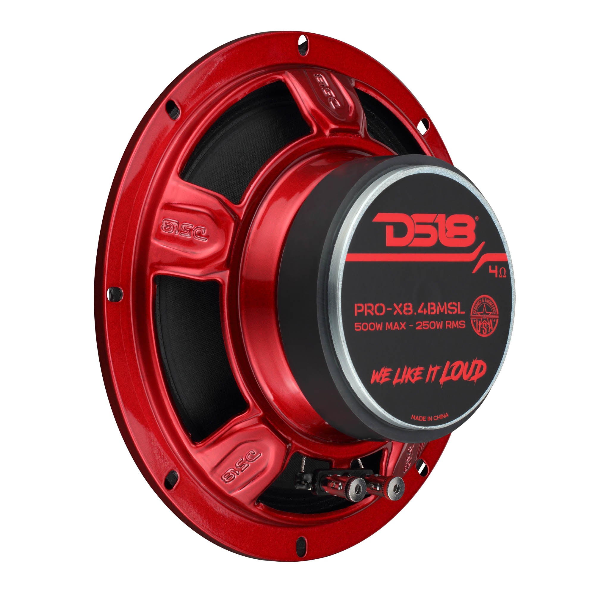 DS18 PRO-X8.4BMSL PRO-X 8" Shallow Mid-Range Bullet Loudspeaker | 250W RMS 4-Ohm