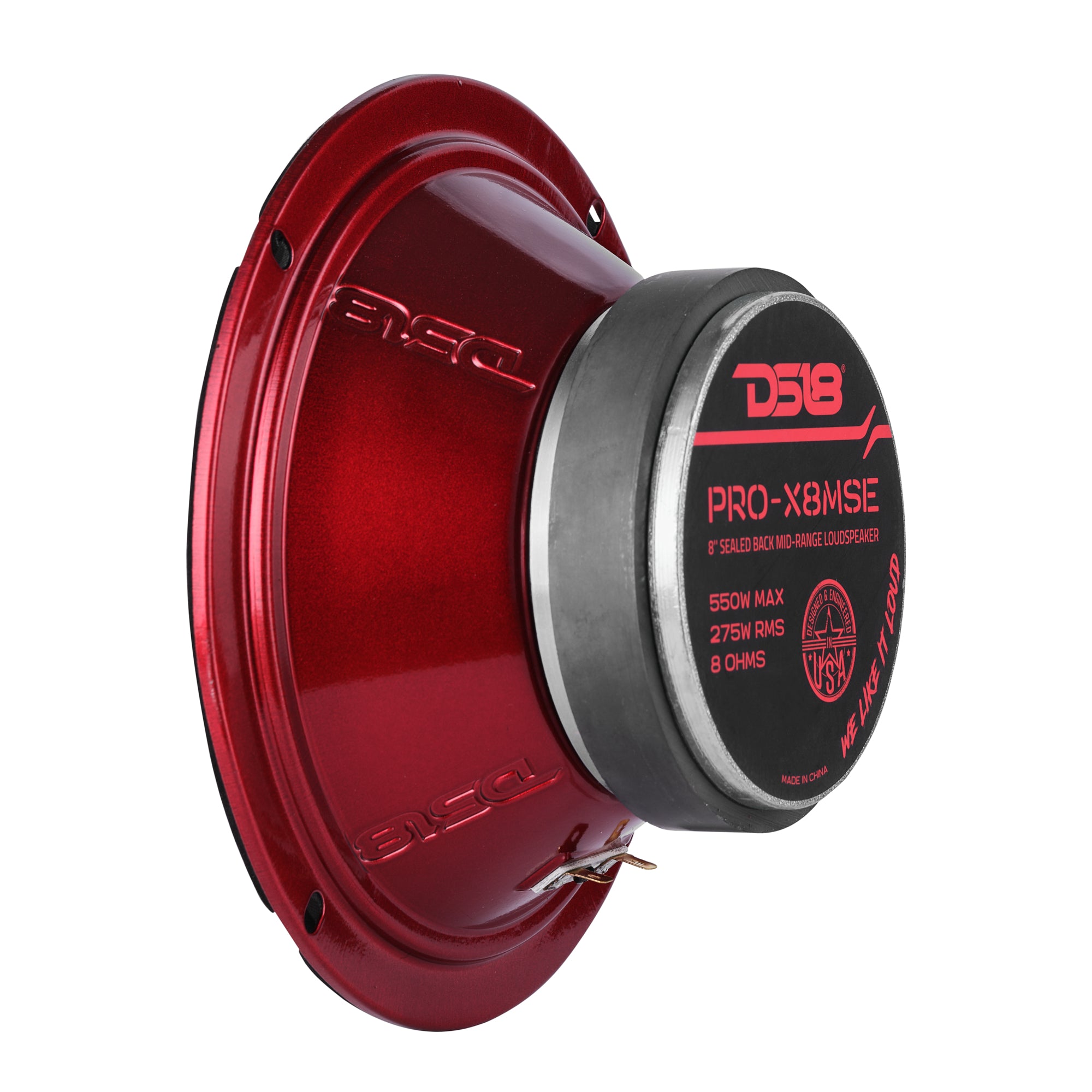 DS18 PRO-X8MSE PRO-X 8" Sealed Back Mid-Range Loudspeaker 275 Watts Rms 8-Ohm